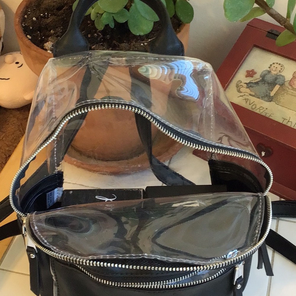 Partial See-Thru Vinyl Backpack (#13) - Picture 3 of 7